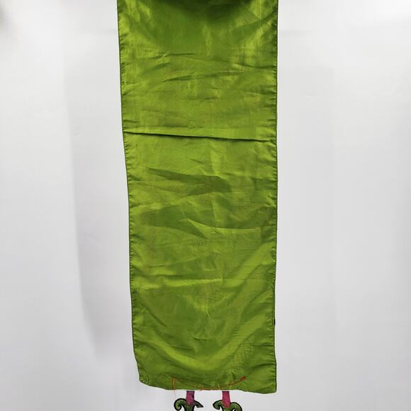 Merry Christmas Santa Themed Wall Banner Table Runner Embroidered Holiday Decor - Picture 3 of 7